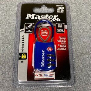 Master Lock 4688DBLU 1-3/16" Blue Set Your Own Combination TSA Luggage Lock